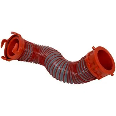 D04-0402 – VALTERRA LLC Sewer Hose, 2 Foot Extended Length 3 Inch Diameter 25 Mil TPE Material UV Protection Gray Wit...